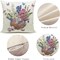 Easter Pillow Covers 18x18 Set of 4 Easter Pillow Case Rabbit Bunnies with Eggs Canvas
